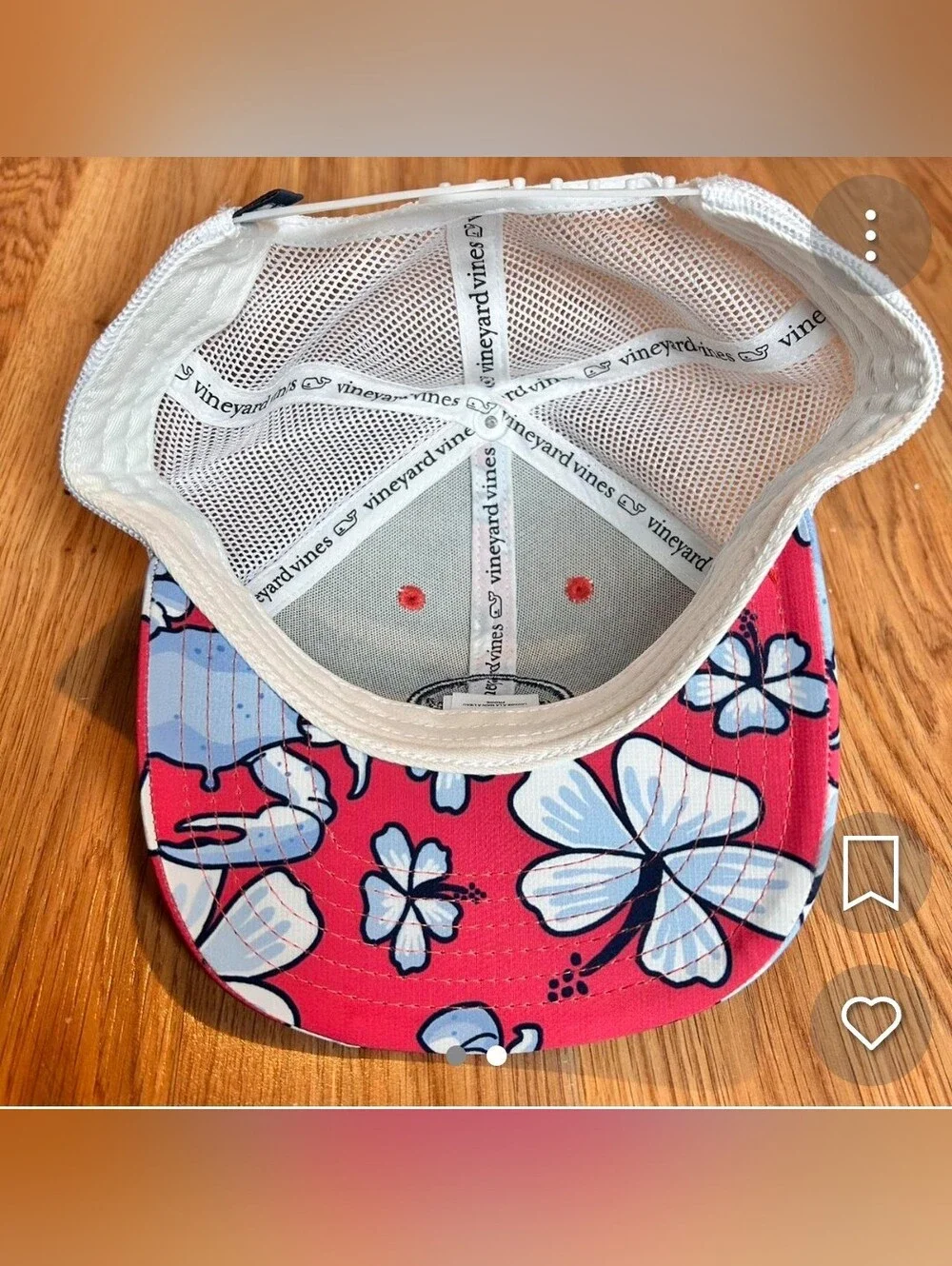 Vineyard Vines Youth Kids Floral Crab Mesh Trucker Hat *EUC